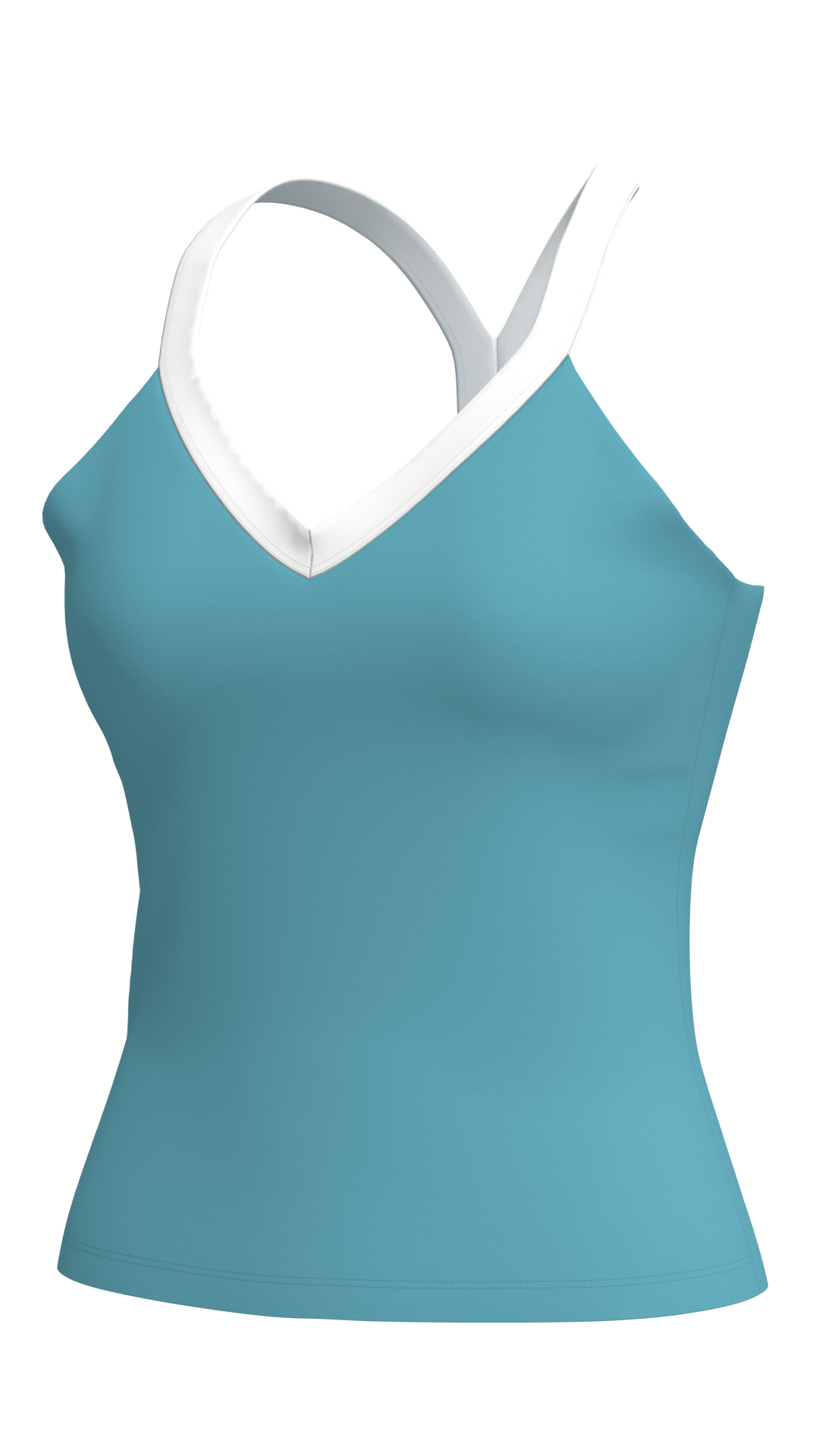 Women's V-Neck Cami Tank Top with Contrast Strap Detail yoga — custom OEM activewear by New Dong...