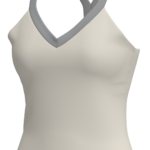 Women's V-Neck Cami Tank Top with Contrast Strap Detail yoga — custom OEM activewear by New Dong...