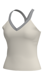 Women's V-Neck Cami Tank Top with Contrast Strap Detail yoga — custom OEM activewear by New Dong...