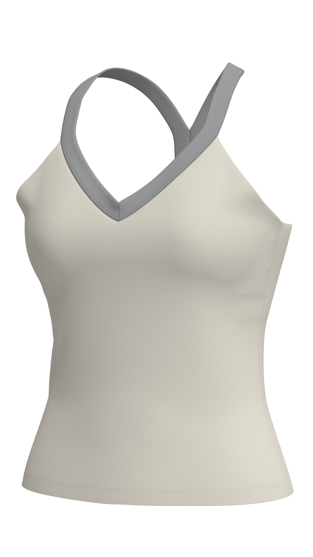 Women's V-Neck Cami Tank Top with Contrast Strap Detail yoga — custom OEM activewear by New Dong...