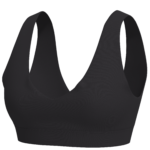 Women's Seamless V-Neck Sports Bra Medium Support running — custom OEM activewear by New Dong Huang