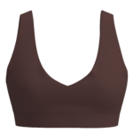 Women's Seamless V-Neck Sports Bra Medium Support running — custom OEM activewear by New Dong Huang
