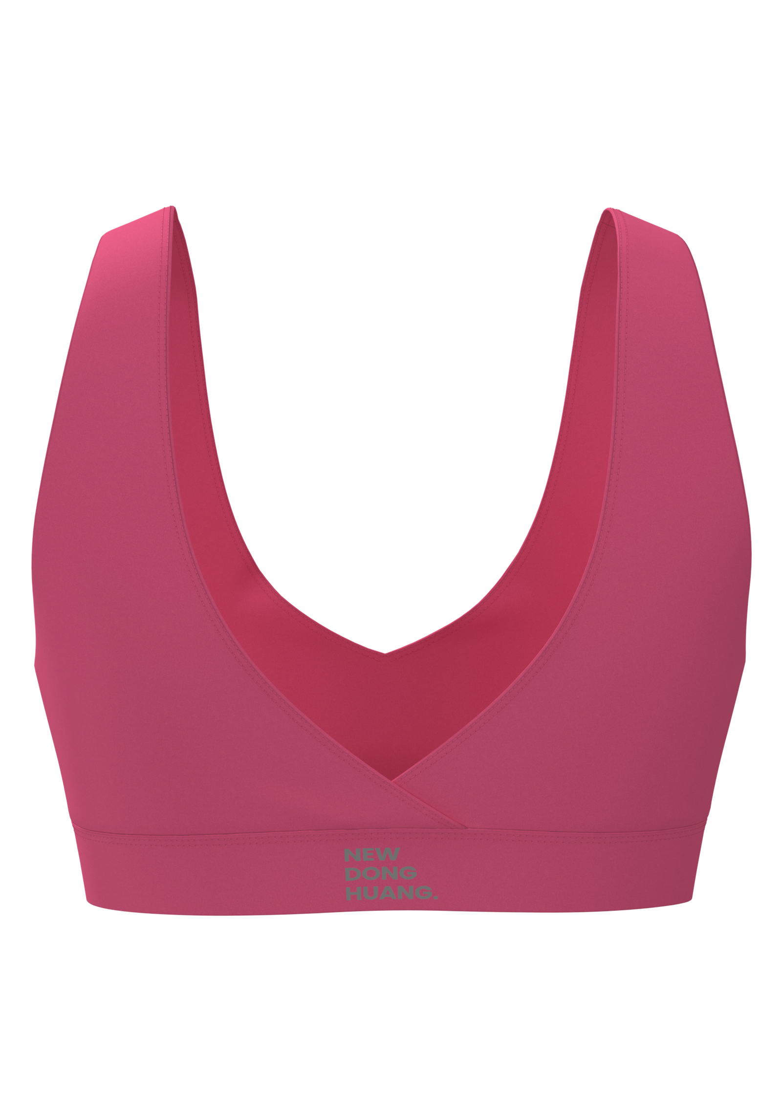 Women's Seamless V-Neck Sports Bra Medium Support running — custom OEM activewear by New Dong Huang