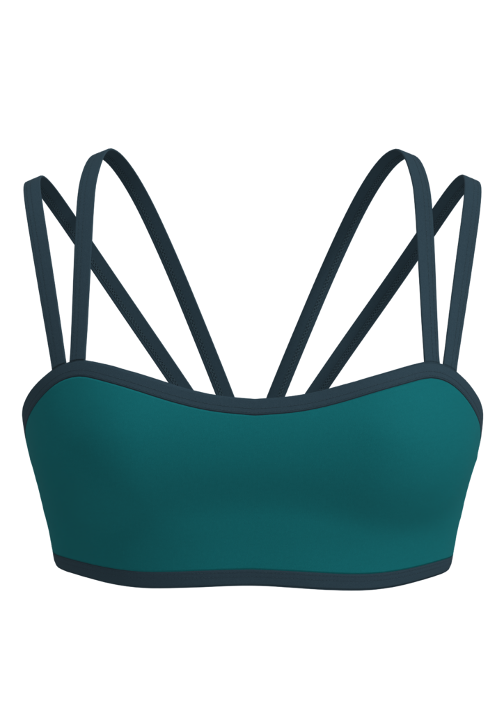 Women’s Double Strap Sports Bra with Contrast Binding