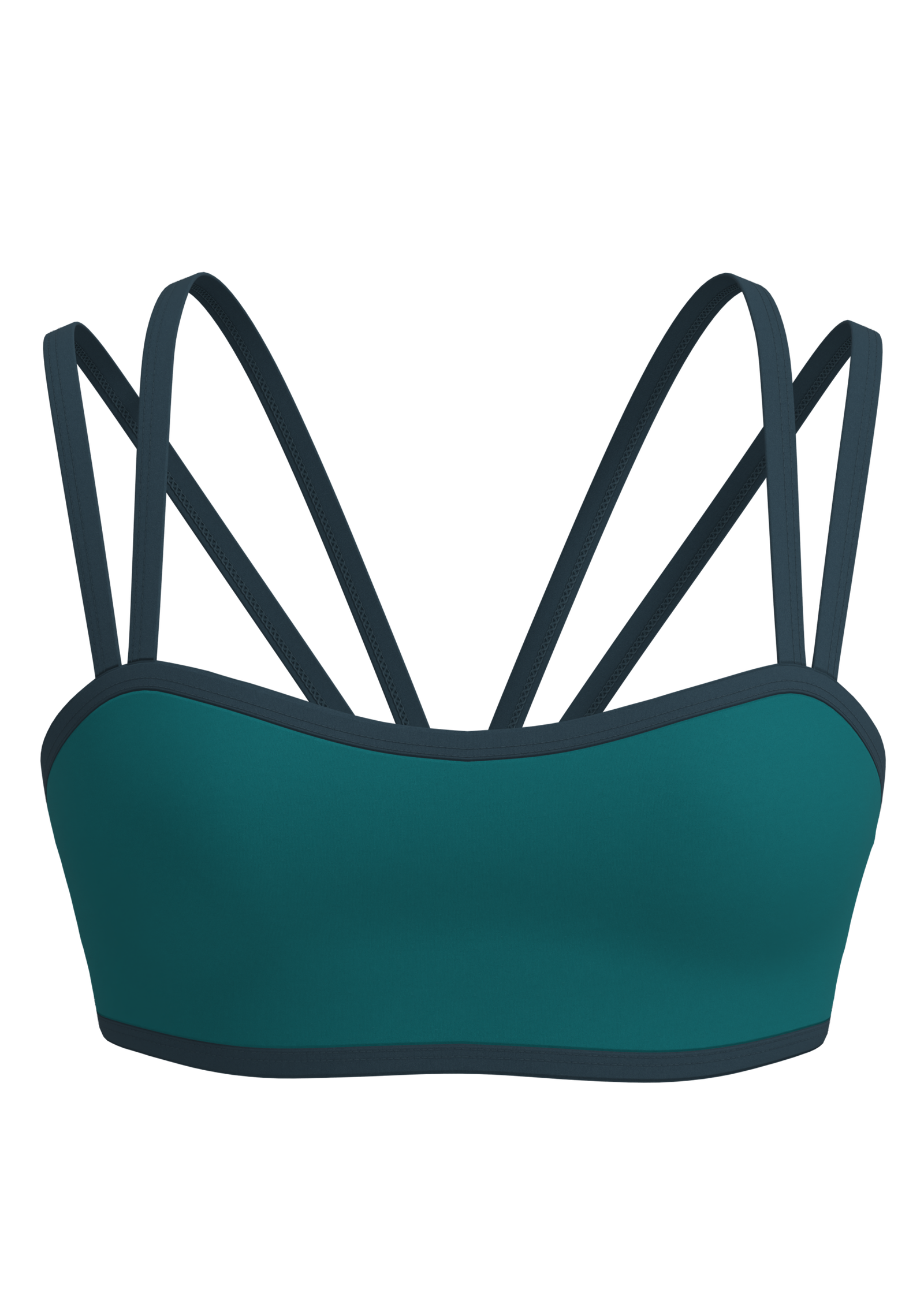 Women's Double Strap Sports Bra with Contrast Binding yoga — custom OEM activewear by New Dong Huang