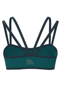 Women's Double Strap Sports Bra with Contrast Binding yoga — custom OEM activewear by New Dong Huang