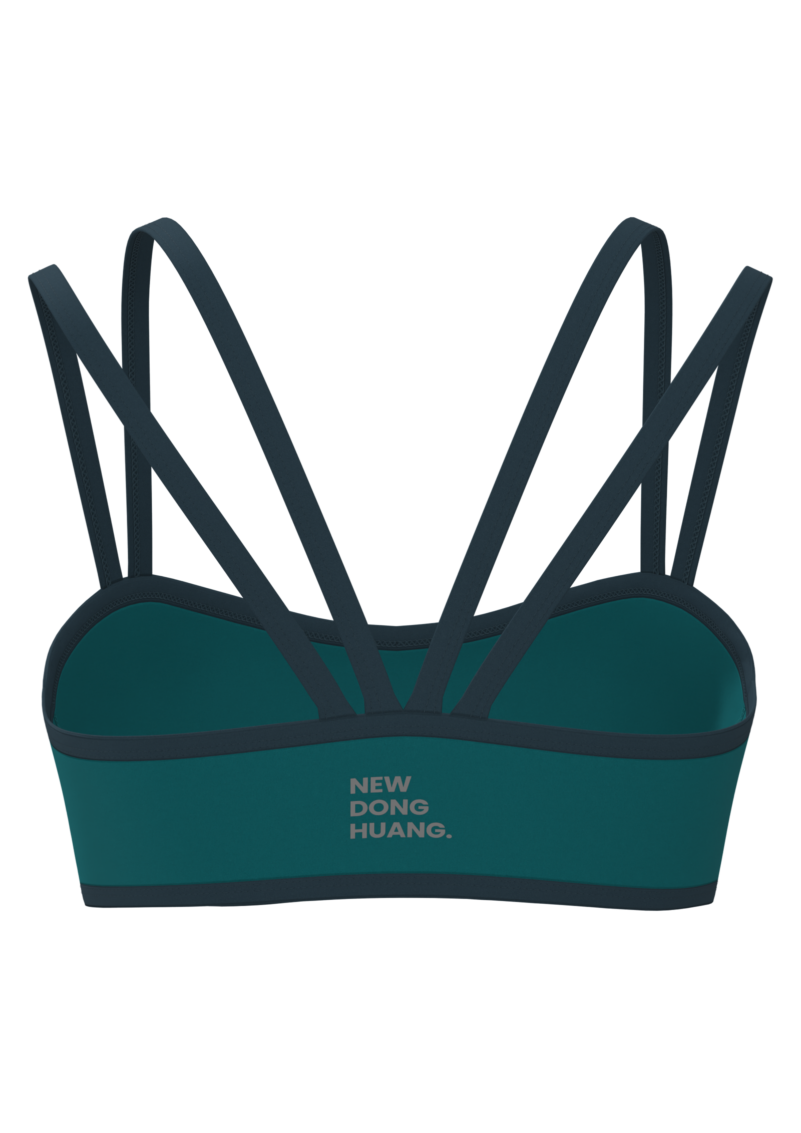 Women's Double Strap Sports Bra with Contrast Binding yoga — custom OEM activewear by New Dong Huang
