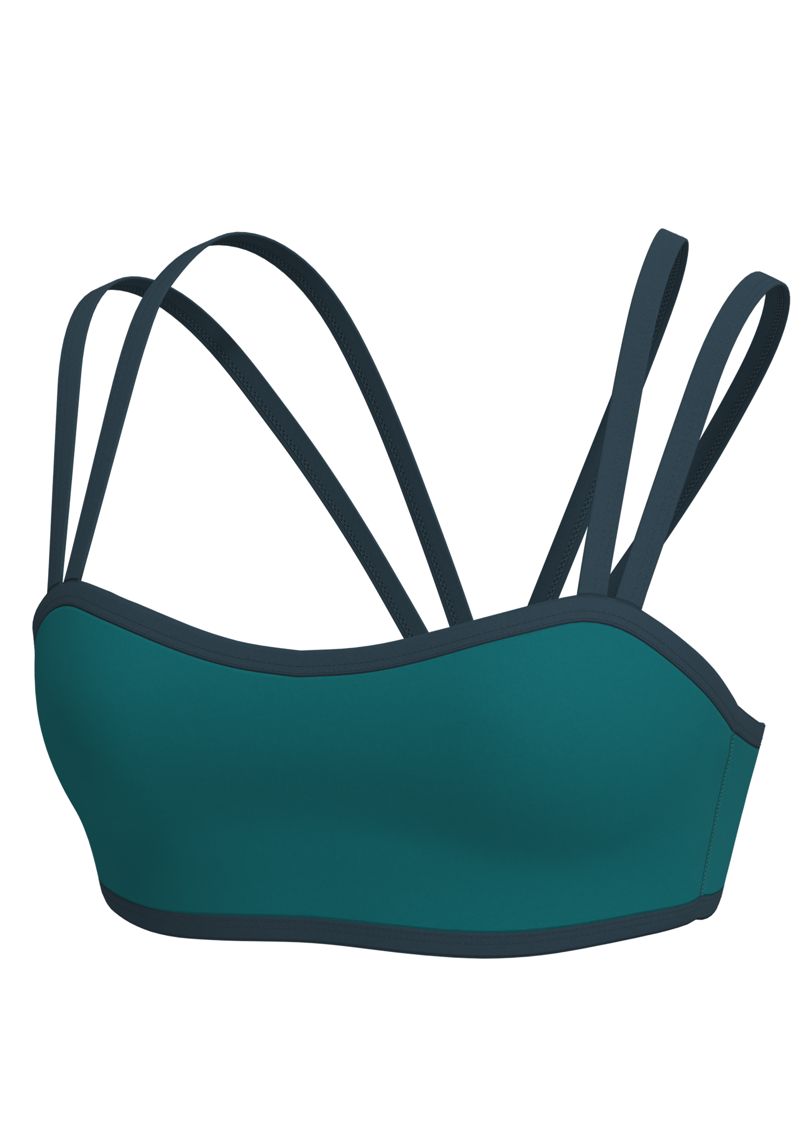 Women's Double Strap Sports Bra with Contrast Binding yoga — custom OEM activewear by New Dong Huang