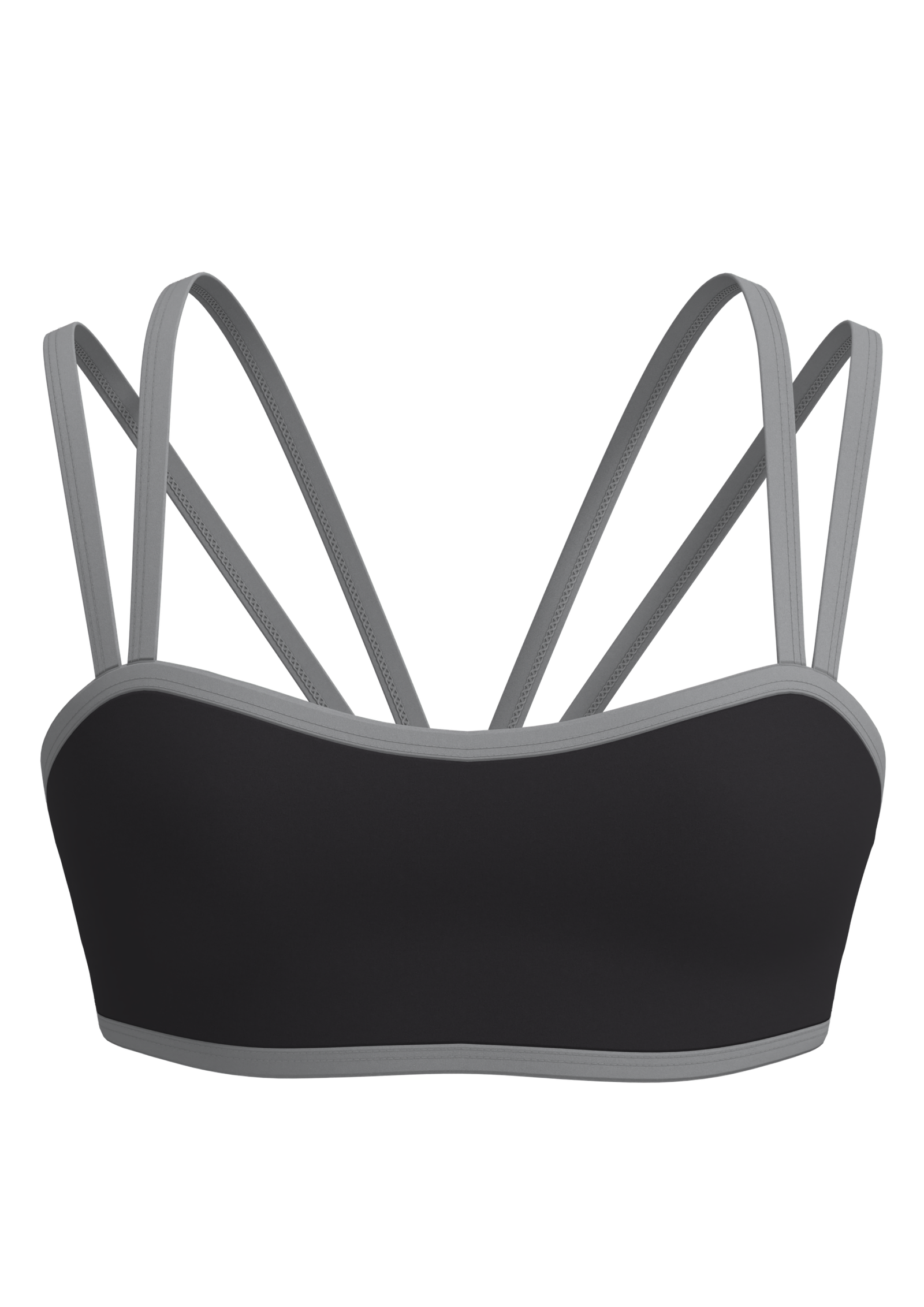 Women's Double Strap Sports Bra with Contrast Binding yoga — custom OEM activewear by New Dong Huang