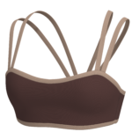 Women's Double Strap Sports Bra with Contrast Binding yoga — custom OEM activewear by New Dong Huang