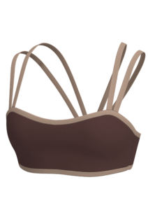 Women's Double Strap Sports Bra with Contrast Binding yoga — custom OEM activewear by New Dong Huang