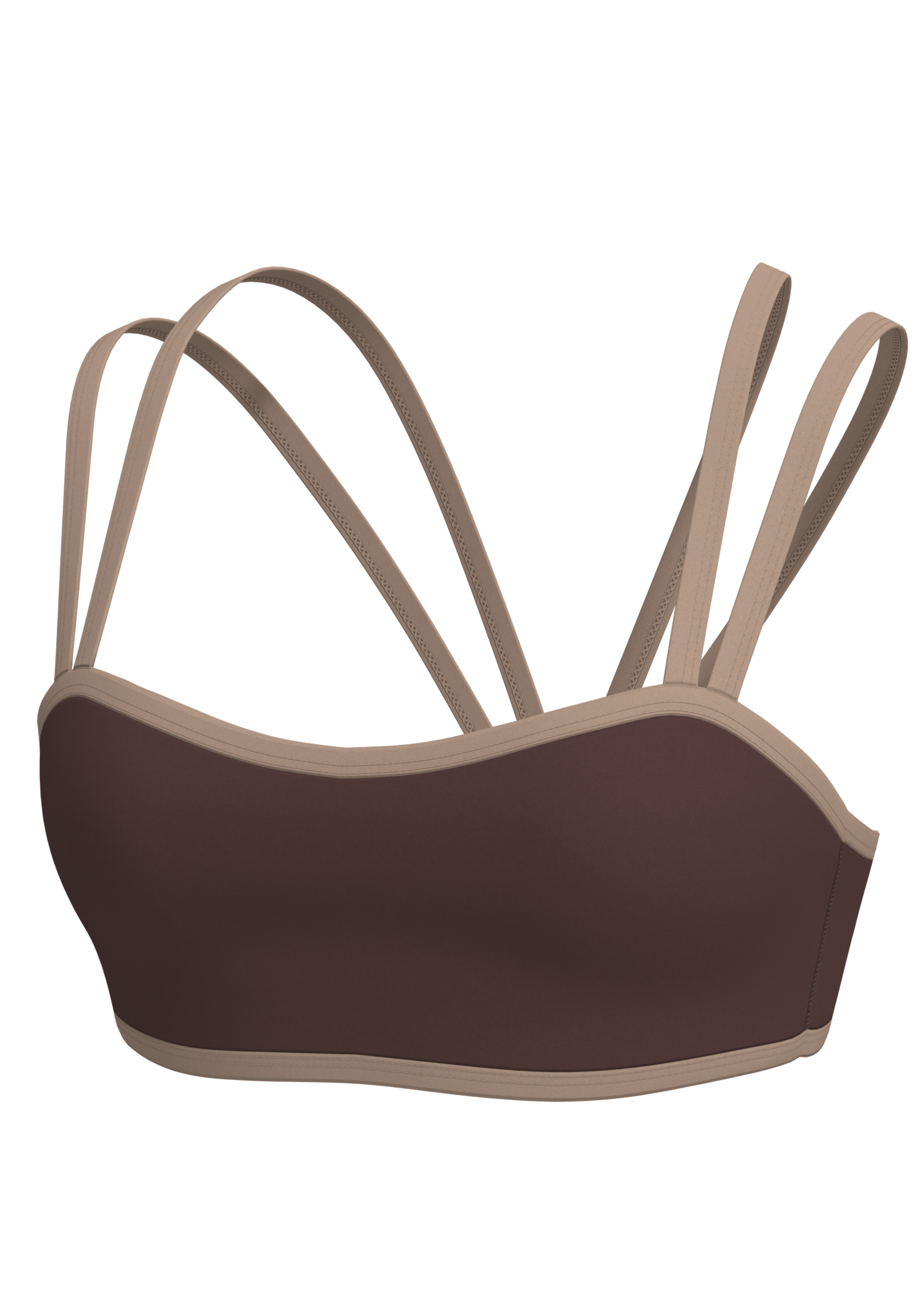 Women's Double Strap Sports Bra with Contrast Binding yoga — custom OEM activewear by New Dong Huang