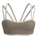 Women's Double Strap Sports Bra with Contrast Binding yoga — custom OEM activewear by New Dong Huang