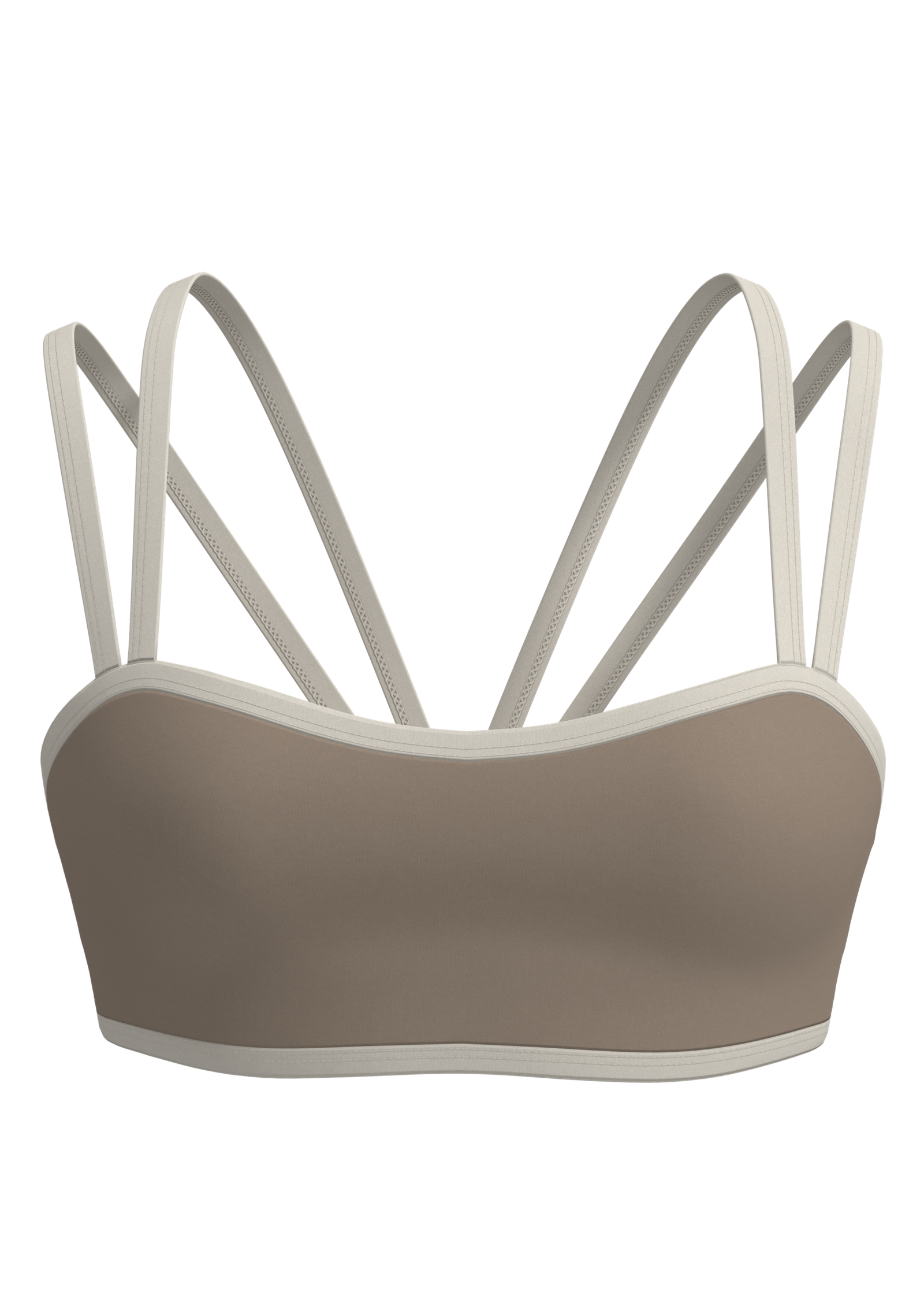 Women's Double Strap Sports Bra with Contrast Binding yoga — custom OEM activewear by New Dong Huang