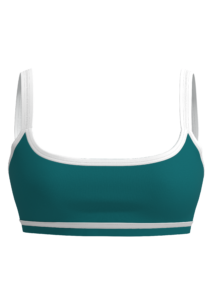 Women's Medium Support Sports Bra with Contrast Binding running — custom OEM activewear by New...