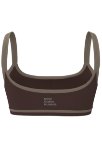 Women's Medium Support Sports Bra with Contrast Binding running — custom OEM activewear by New...