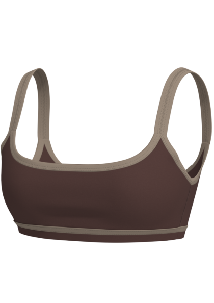 Women's Medium Support Sports Bra with Contrast Binding running — custom OEM activewear by New...