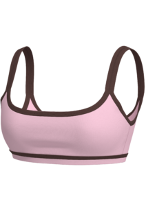 Women's Medium Support Sports Bra with Contrast Binding running — custom OEM activewear by New...