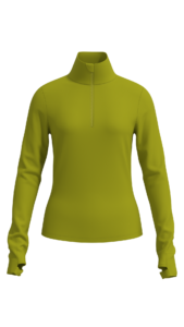 Women's Half-Zip Thermal Running Top with Thumbholes outdoor — custom OEM activewear by New Dong...