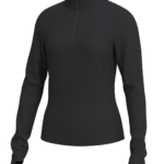 Women's Half-Zip Thermal Running Top with Thumbholes outdoor — custom OEM activewear by New Dong...