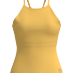 Women's High Neck Cami Tank Top with Cross yoga — custom OEM activewear by New Dong Huang