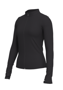 Women's Full Zip Athletic Jacket with Thumbholes running — custom OEM activewear by New Dong Huang