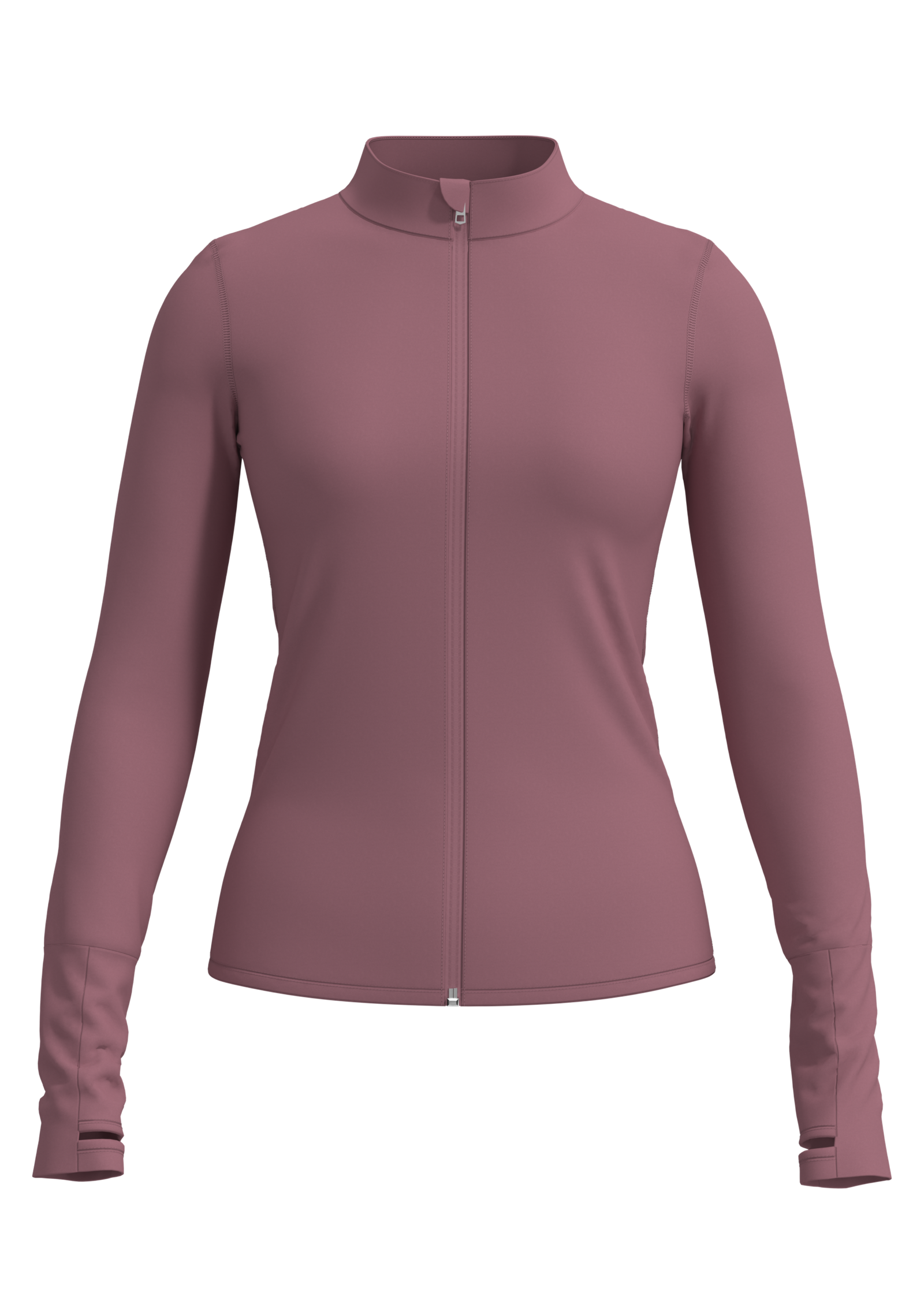 Women's Full Zip Athletic Jacket with Thumbholes running — custom OEM activewear by New Dong Huang