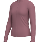 Women's Full Zip Athletic Jacket with Thumbholes running — custom OEM activewear by New Dong Huang