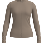 Women's Full Zip Athletic Jacket with Thumbholes running — custom OEM activewear by New Dong Huang