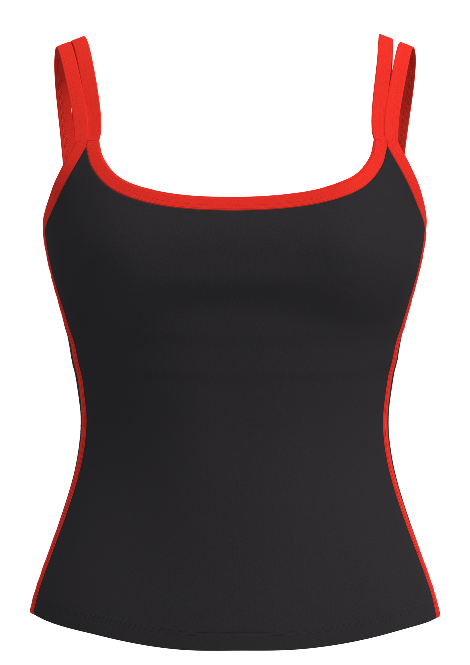 Women's Contrast Trim Cami Tank Top with Built-In Bra yoga — custom OEM activewear by New Dong Huang