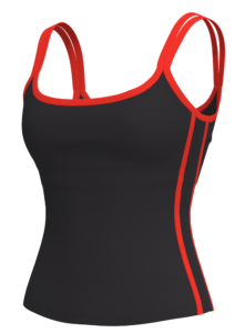 Women's Contrast Trim Cami Tank Top with Built-In Bra yoga — custom OEM activewear by New Dong Huang