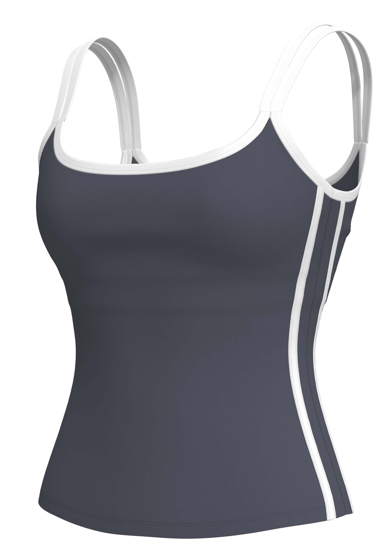 Women's Contrast Trim Cami Tank Top with Built-In Bra yoga — custom OEM activewear by New Dong Huang