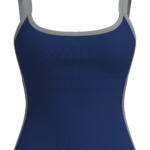 Women's Contrast Trim Cami Tank Top with Built-In Bra yoga — custom OEM activewear by New Dong Huang
