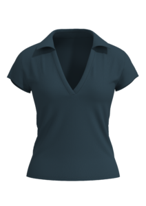 Women's V-Neck Polo Shirt with Short Sleeves running — custom OEM activewear by New Dong Huang