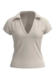 Women's V-Neck Polo Shirt with Short Sleeves running — custom OEM activewear by New Dong Huang