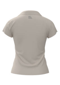 Women's V-Neck Polo Shirt with Short Sleeves running — custom OEM activewear by New Dong Huang