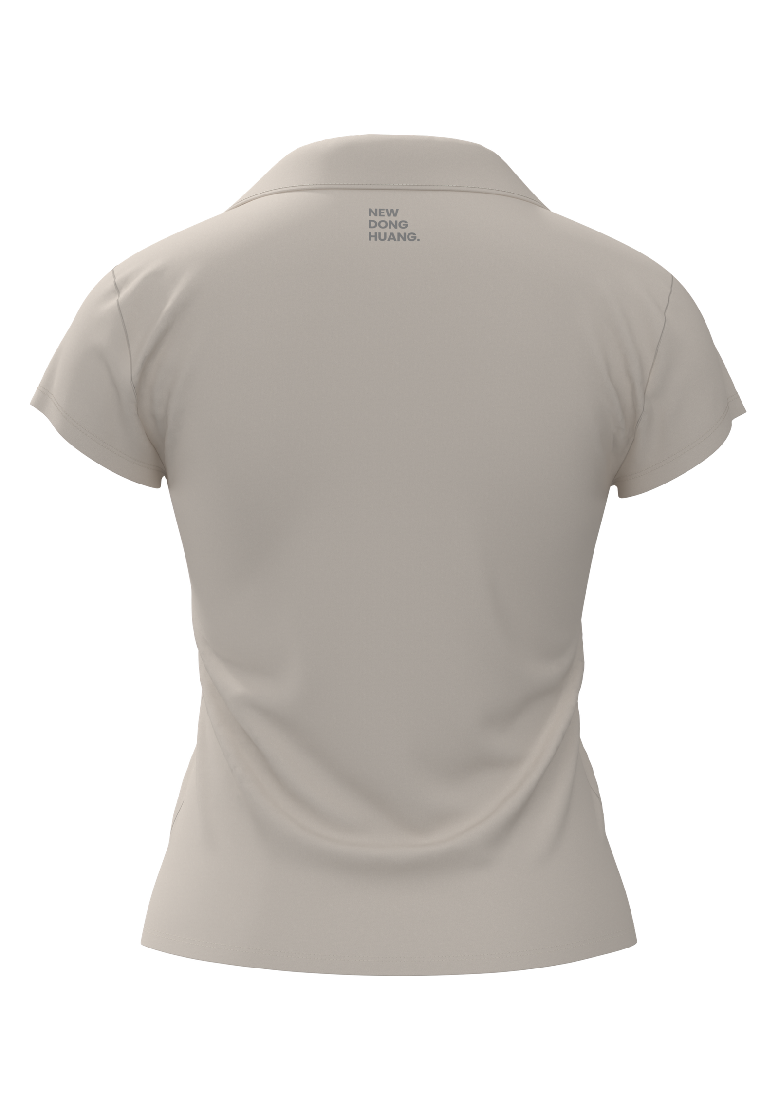 Women's V-Neck Polo Shirt with Short Sleeves running — custom OEM activewear by New Dong Huang