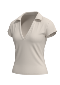 Women's V-Neck Polo Shirt with Short Sleeves running — custom OEM activewear by New Dong Huang