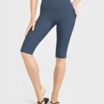 Women's High-Rise Knee-Length Biker Shorts yoga — custom OEM activewear by New Dong Huang