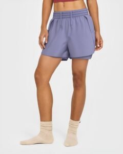 Women's 2-in-1 Running Shorts with Smocked Waistband running — custom OEM activewear by New Dong...