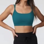 Women's Y-Back Sports Bra with Scoop Neckline yoga — custom OEM activewear by New Dong Huang