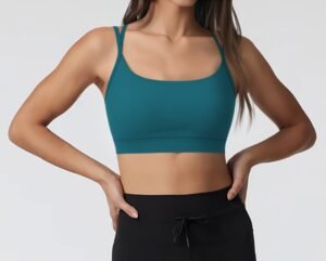 Women's Y-Back Sports Bra with Scoop Neckline yoga — custom OEM activewear by New Dong Huang