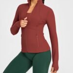 Women's Full Zip Athletic Jacket with Thumbholes and Pockets outdoor — custom OEM activewear by...