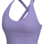 Women's Racerback Crop Tank with Built-In Bra yoga — custom OEM activewear by New Dong Huang