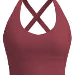 Women's Racerback Crop Tank with Built-In Bra yoga — custom OEM activewear by New Dong Huang