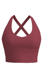 Women's Racerback Crop Tank with Built-In Bra yoga — custom OEM activewear by New Dong Huang