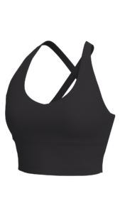 Women's Racerback Crop Tank with Built-In Bra yoga — custom OEM activewear by New Dong Huang