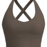 Women's Racerback Crop Tank with Built-In Bra yoga — custom OEM activewear by New Dong Huang