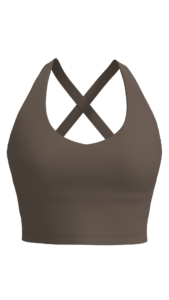 Women's Racerback Crop Tank with Built-In Bra yoga — custom OEM activewear by New Dong Huang