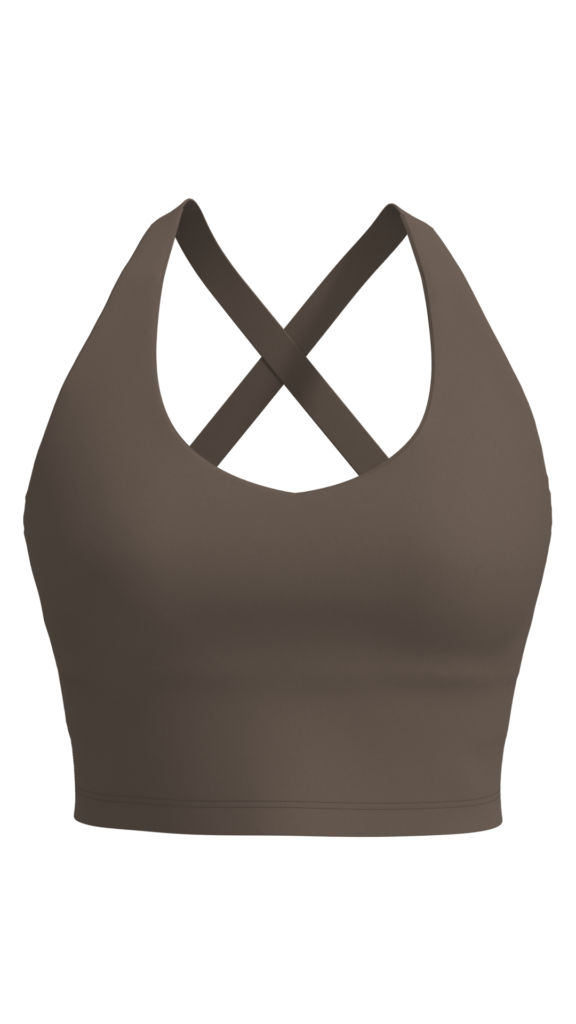 Women’s Racerback Crop Tank with Built-In Bra